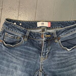 CAbi Blue Boyfriend Jeans with Classic Denim Wash